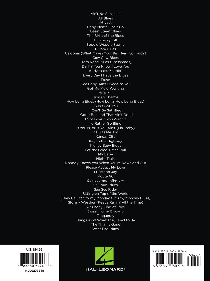 First 50 Blues Songs You Should Play on the Piano: Simply Arranged, Must-Know Collection of Blues Favorites