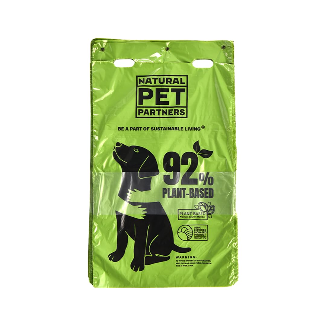 The Original Poop Bags – Natural Pet Partners Commerciale Compostabile Bulk Intestazione Piatto Pull Strap Sacchi - 3.200 Sacchetti