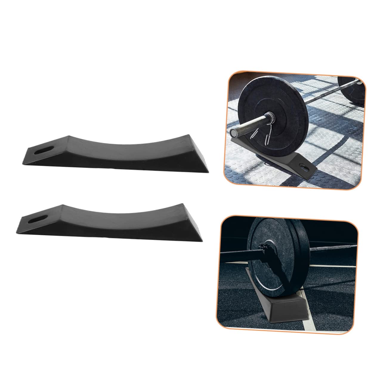 ifundom Coppia di Pad in Silicone Nero per Bilanciere, Protezione Resistente per Deadlift Alta capacità di Carico e Rapido Recupero, Accessori per Power-Lifting