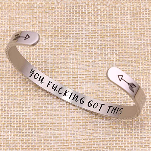 Btysun Bracelets for Women Mothers Day Bracelet Gifts from Daughter Inspirational Gifts for Women Graduation Gifts for Her Motivational Birthday Cuff Bangle Friendship Personalized Mantra Jewelry…