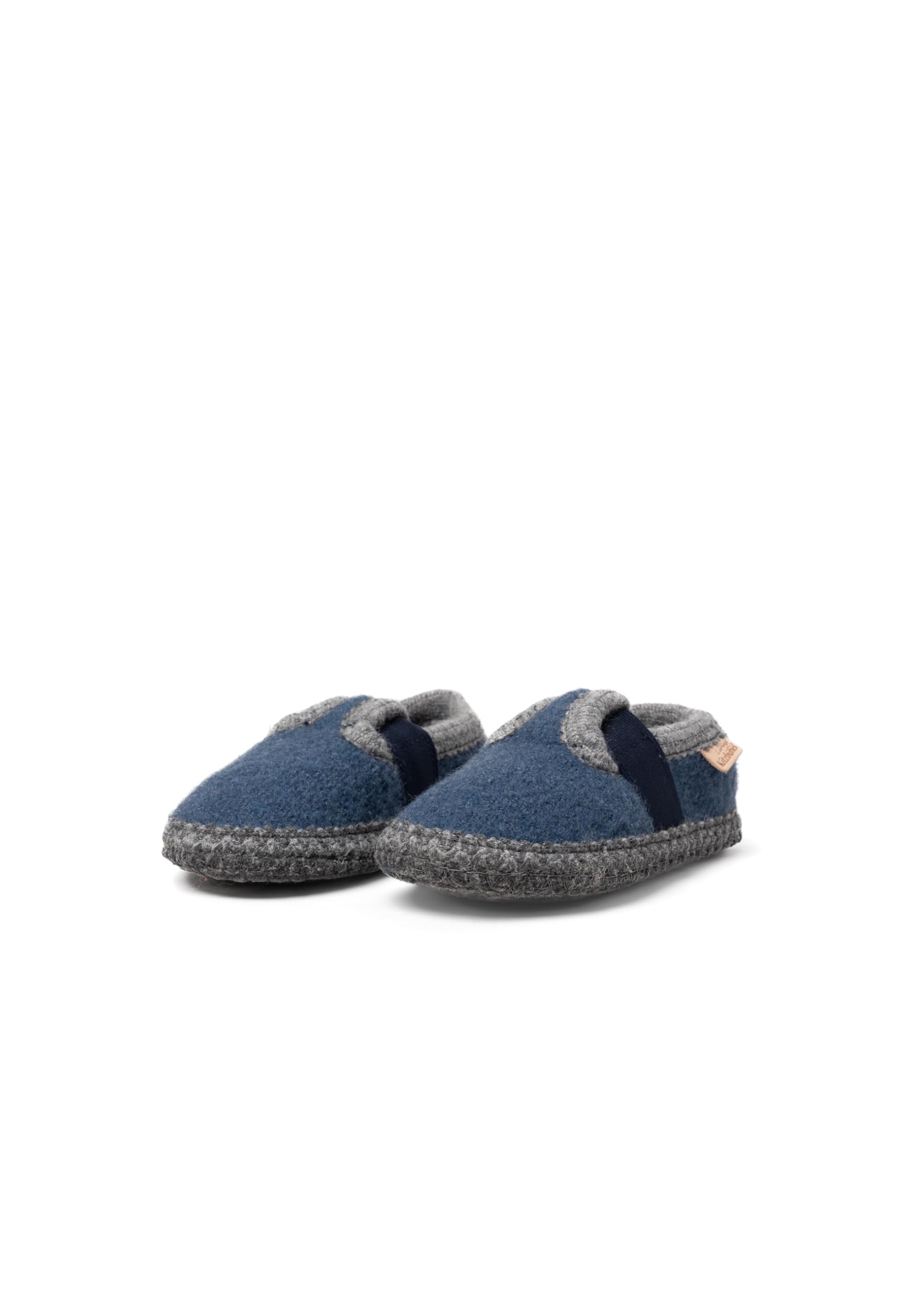 Living Kitzbühel Modello a T con decorazione all'uncinetto – Pantofole morbide per bambini in lana – Traspirante e antiscivolo – Realizzato a mano in Europa