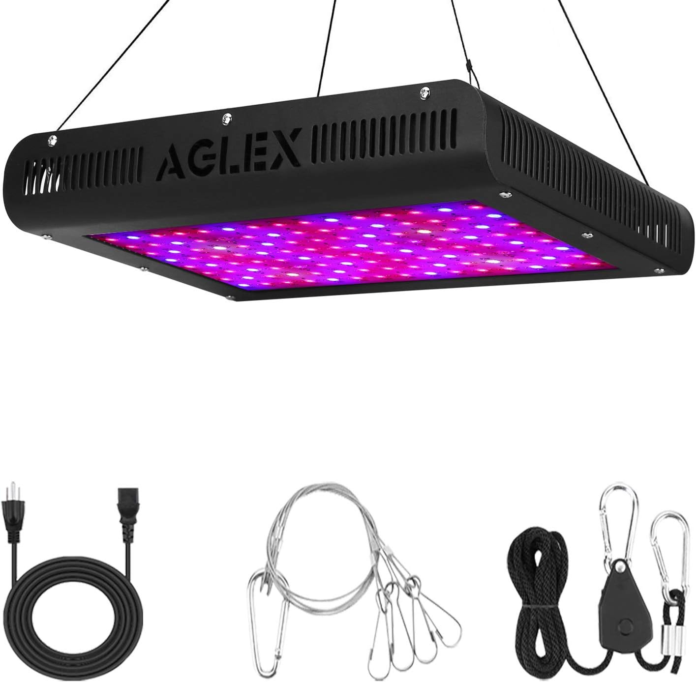 AGLEX 1200W LED Grow Light - B Plus Full Spectrum LED Plant Grow Lamp with Daisy Chain UV IR for Greenhouse Indoor Plants Veg and Flower 2020 Upgraded