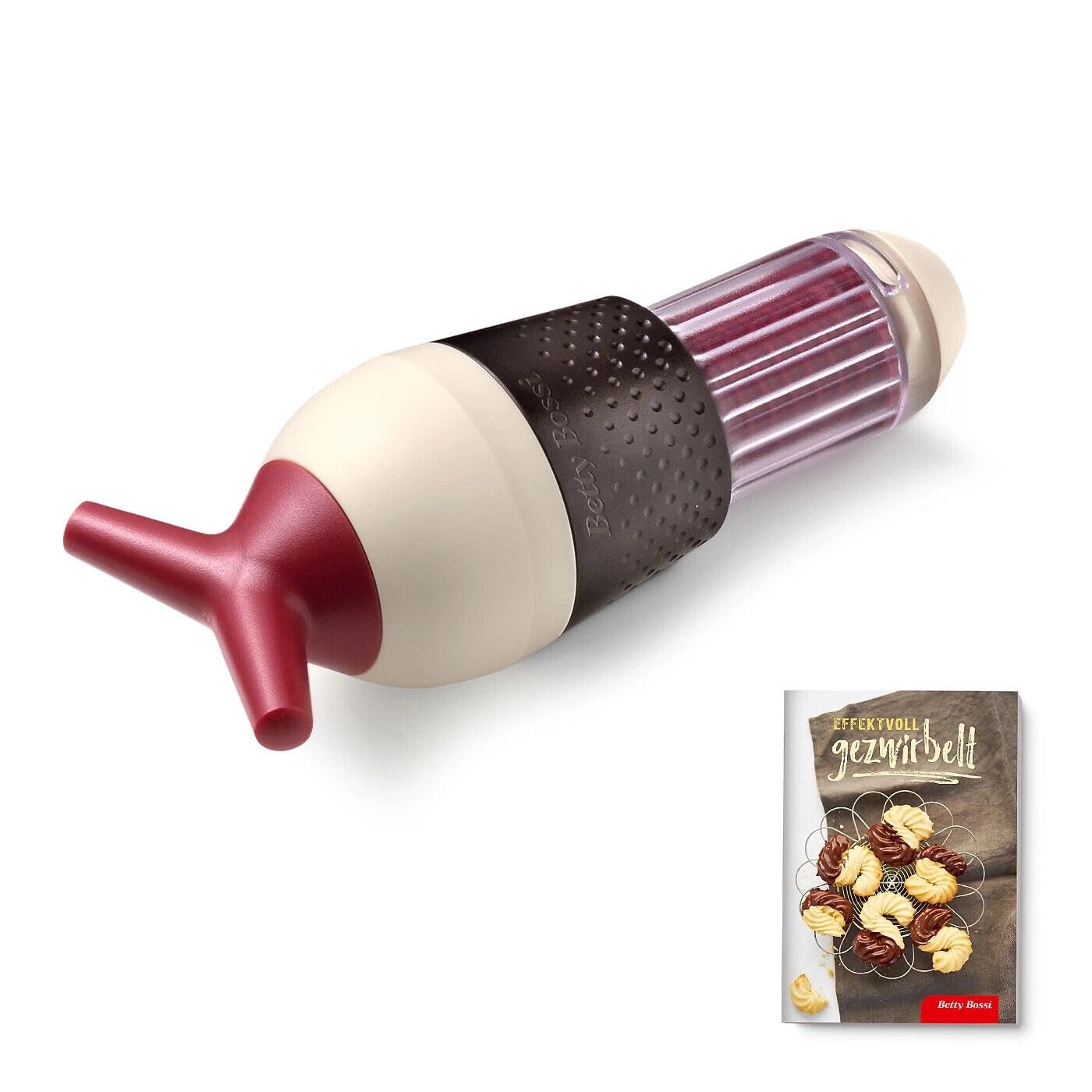 Betty Bossi Keks-Presse + Zwirbel Presse Gourmet im Set - Gebäckpresse für Kekse und Plätzchen, Kekspresse Biscuits und Plätzchenpresse mit Rezeptheften