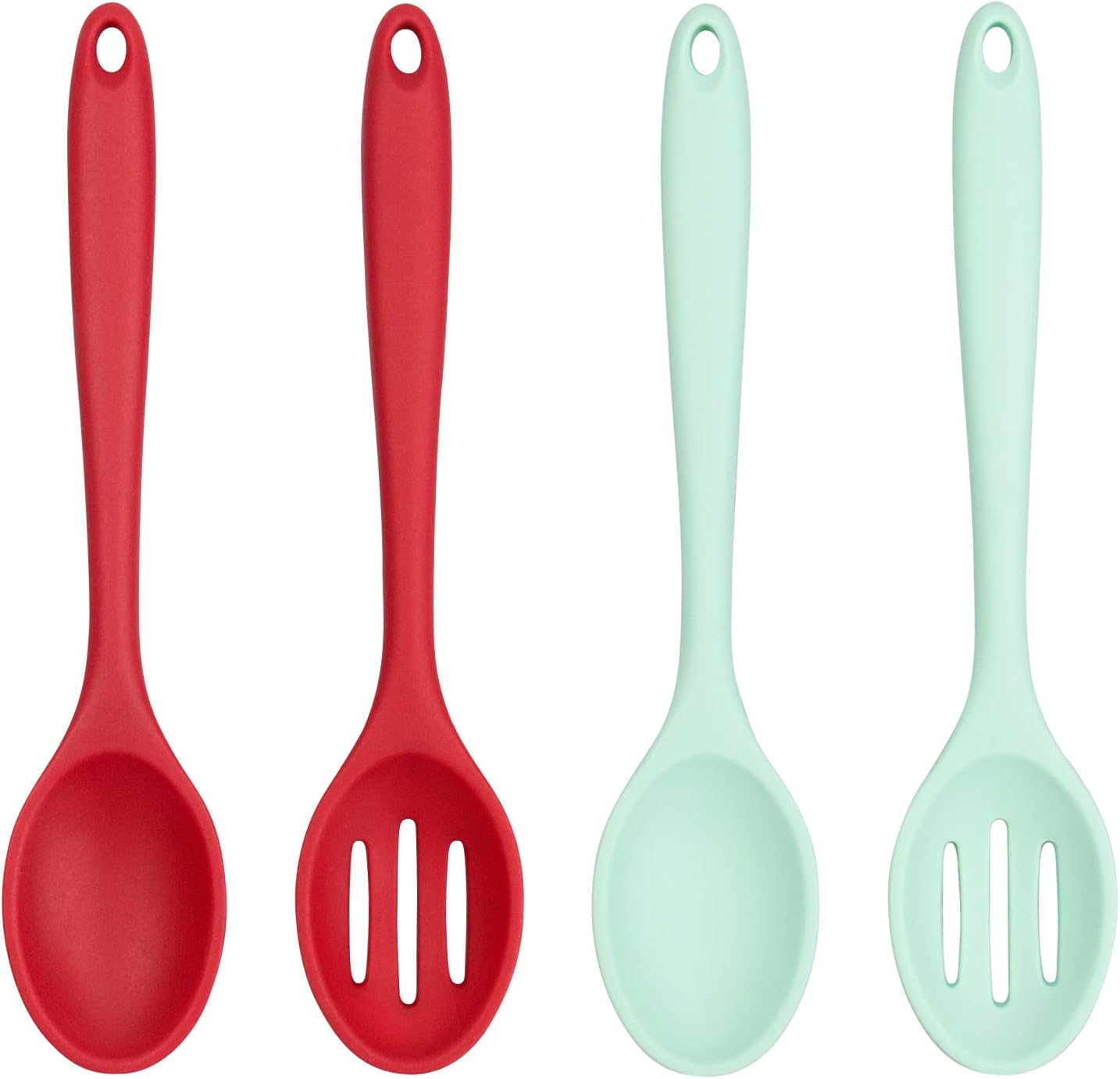 4Pcs Silicone Spoons ‎CTDMJ NonStick Mixing Spoons Set Kitchen Cooking