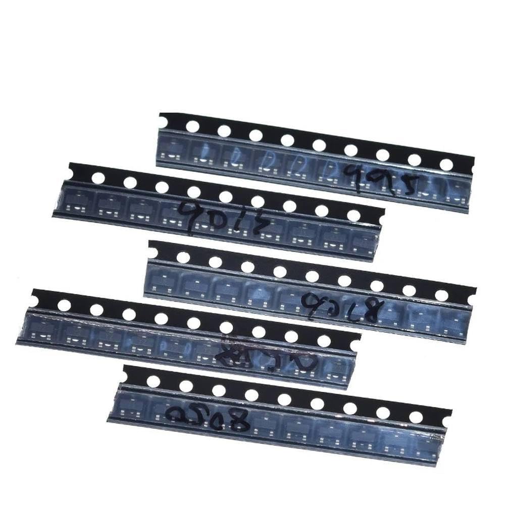 Produktbild von 100 SMD-Transistoren (NPN/PNP) SOT23 – 10 Werte: 2SC1815, MMBT3904, S8050 Uvm.