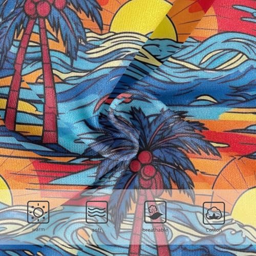 Stylized Colorful Palm Trees Panties Little Girl Toddler Underwear Floral Cotton Personalized Kids Undies Briefs 2t3