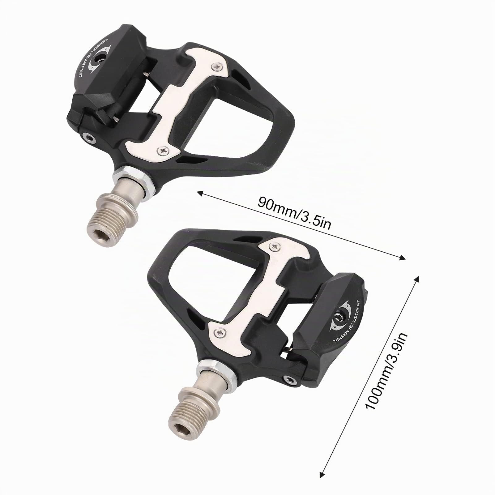 Agatige Pedales Autoblocantes para Bicicleta, SPD‑SL Reemplazo de Pedales de Bicicleta de Carretera Adaptadores de Plataforma de Pedal Automáticos Autoblocantes para Ciclismo con Pedales de Tacos
