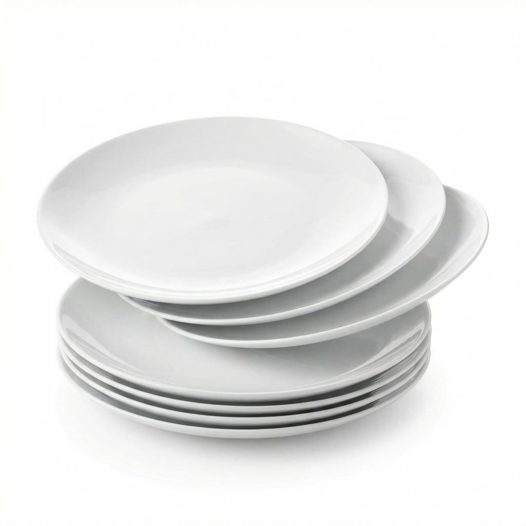 CORELLE Frost White 8.5 Inch Stackable Glass Plate Set