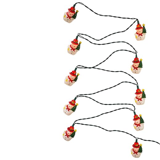 Kurt Adler UL 10-Light Snowman with Tree Light Set