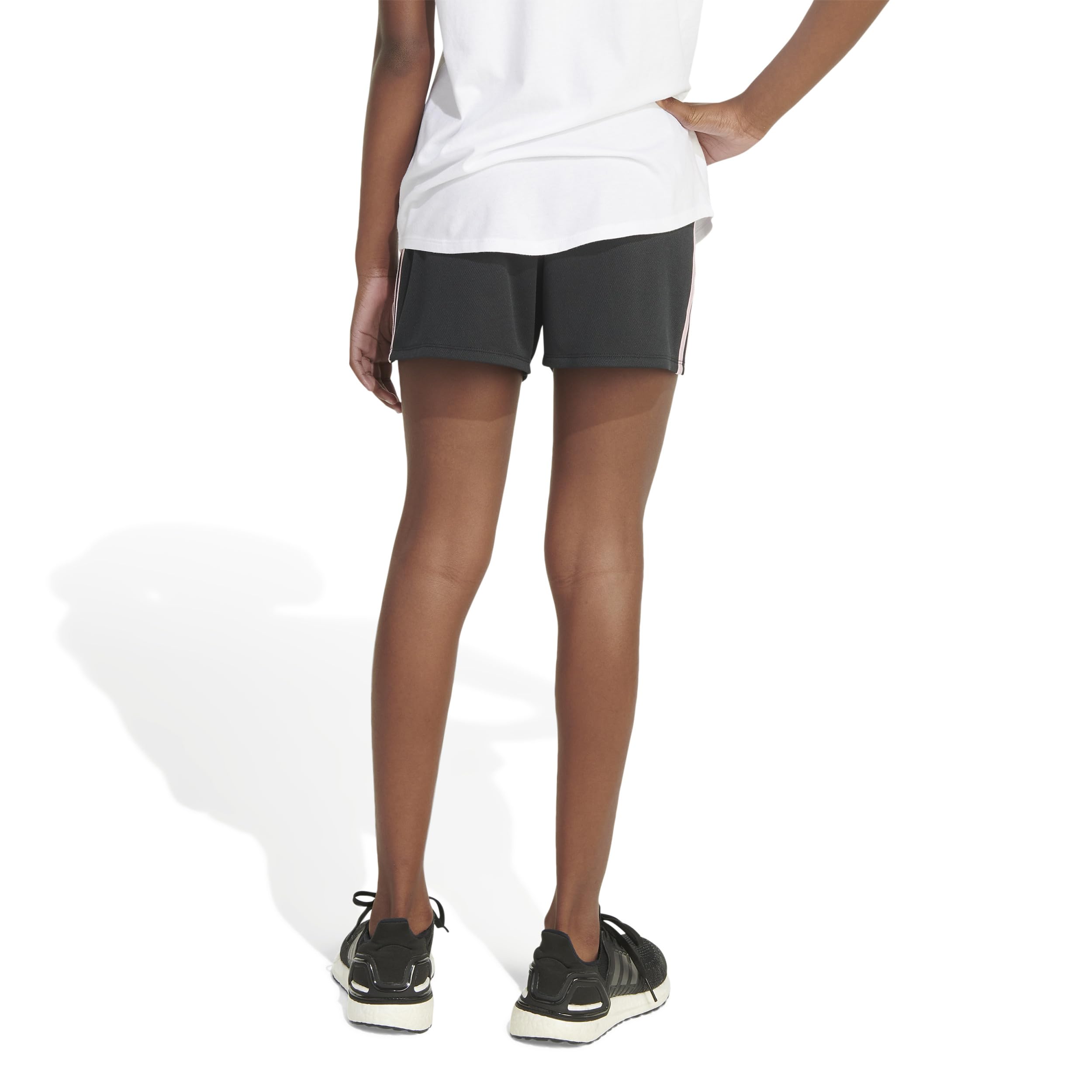 adidas Pantalones cortos deportivos para niña, Gradiente negro/rosa, X-Large