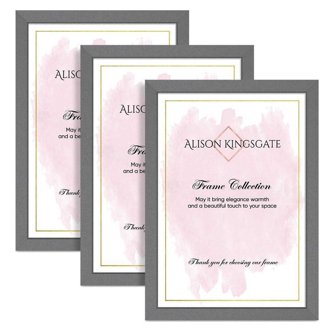 Alison Kingsgate Dark Grey Picture Frame for Photo A1 - Pack of 3 — image 1