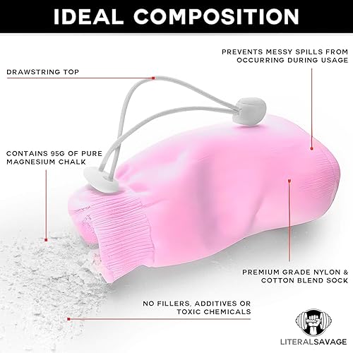 Miniatura 3 de Bola de tiza recargable, calcetín de tiza para escalada, levantamiento de pesas, gimnasia y entrenamiento, carbonato de magnesio sin desorden para