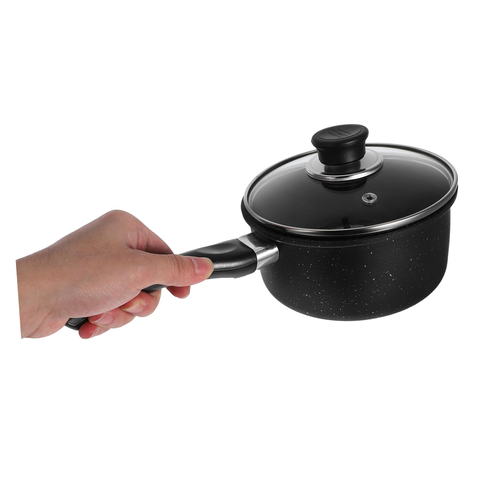 POPETPOP Piccola Casseruola Antiaderente in Maifanstone, Piccola Pentola Nera Multifunzione e Leggera per Cucina, per Latte e Salse