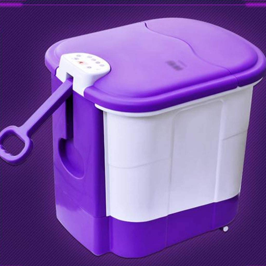 HMTE Massaggiatore Foot Spa - Bagno riscaldato, rulli massaggianti Automatici, Vibrazione, Bolle, Controllo Digitale della Temperatura Regolabile