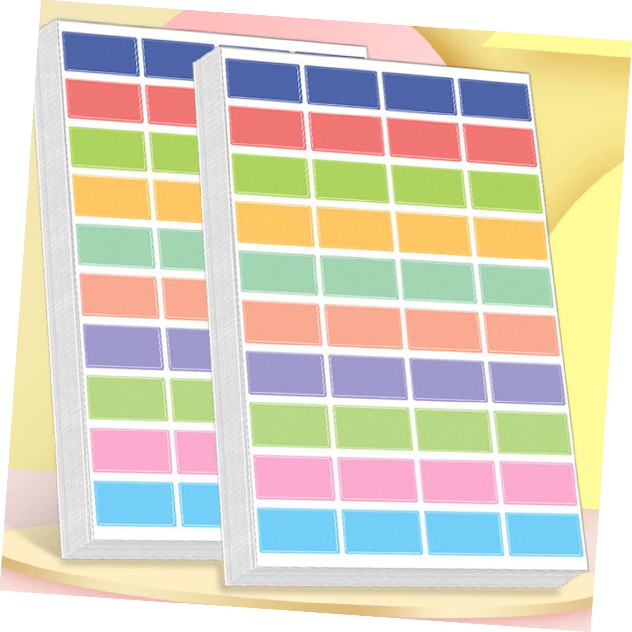 MAGICLULU 60fogli Etichette Adesive Colorate e Rimovibili Per Classificazione Per Casa Ufficio e Scuola Facili Da Applicare e Rimuovere Senza Residui