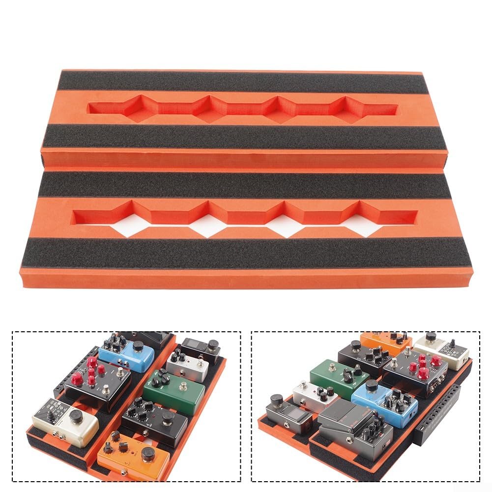 Tablero del pedal de la guitarra de EVA con la gestión de cables oculta para la configuración organizada de los efectos y el funcionamiento en vivo