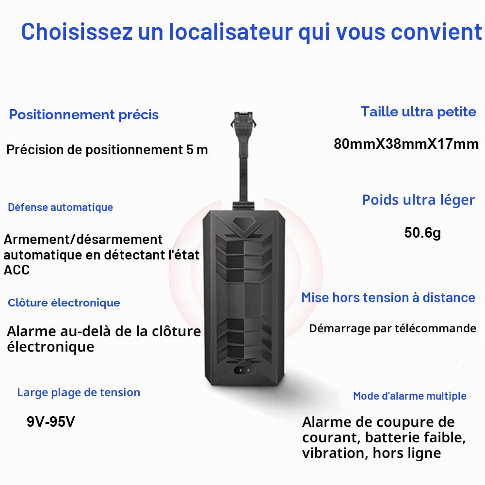 Traqueur GPS 4G pour véhicules caché en Temps réel avec Huile à Distance/Coupure de Courant, Alarme Acc et Geofence, Dispositif de Suivi de véhicule pour Voiture, Moto, Camion