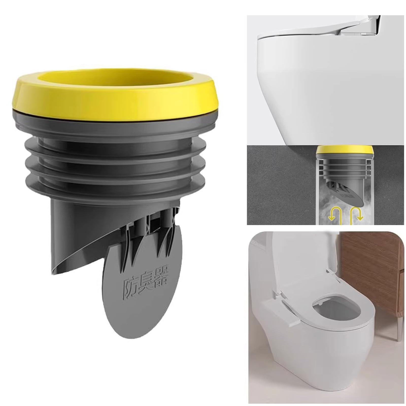 DIIOOMIEEU Upgraded Sealing Solution Toilet Flanges Rings with Backflows Valves for Bathroom Flange Simple Installation