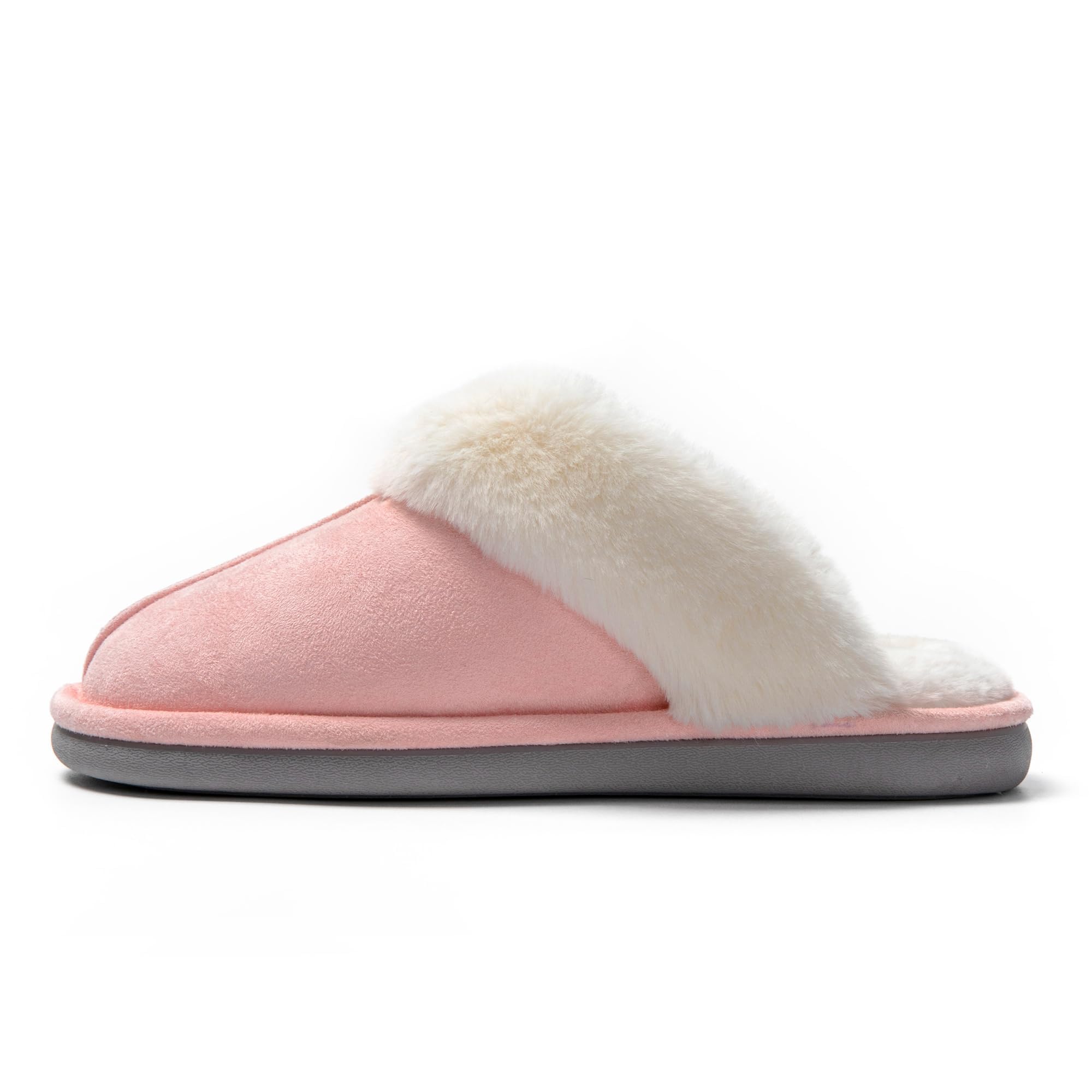 JOMIX Pantofole Donna Invernali Pelose Calde Effetto Camoscio con Fodera in Pelliccia Sintetica Ciabatte Casa Inverno Soletta Morbida Suola TPR Antiscivolo e Silenziosa