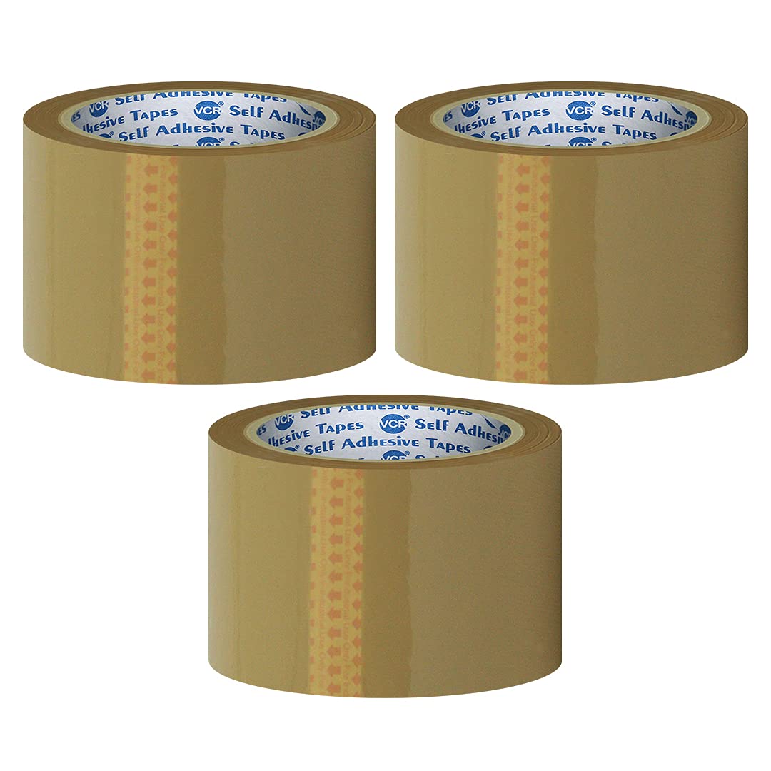 VCR Self Adhesive Brown Cello Tape - 35 Meters in Length - 60mm / 2.5" Width - 3 Rolls Per Pack - BOPP Industrial Packaging Tape for E-Commerce Box Packing, Office and Home use (B07RXRCT3J) Amazon Price History, Amazon Price Tracker