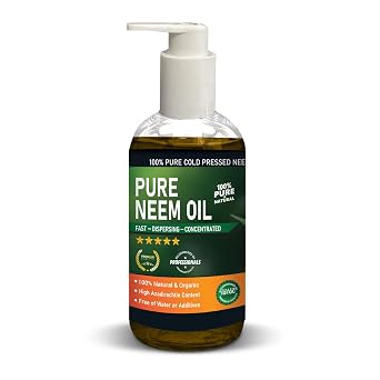 Yield Titans 100% Pure Cold Pressed Concentrated Neem Oil for Indoor and Outdoor Plants and Vegetable 16 Oz