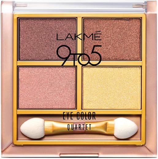 Lakme 9 to 5 Eyeshadow Palette, Desert Rose, Shimmer Eye Shadow Quartet with 4 Shades for a Day to Night Look - Eye Makeup Kit, 7 g