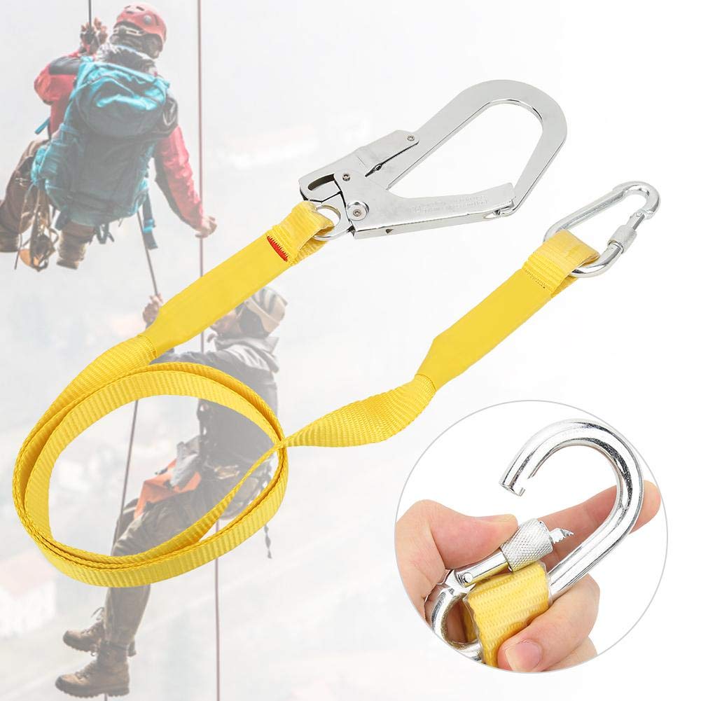 Keenso Cinturón de Seguridad para Trabajo aéreo al Aire, Montañismo al Aire Escalada Techadores para techos, Arnés de protección Equipo de Gancho para cordón