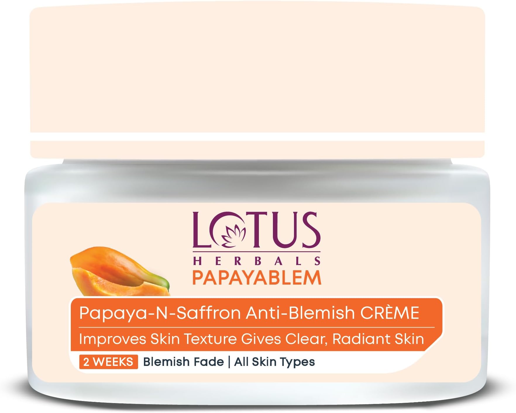 Papayablem Papaya & Saffron Anti-Blemish Cream | For Dark Spots, Pigmentation & Uneven Skin Tone | 50g