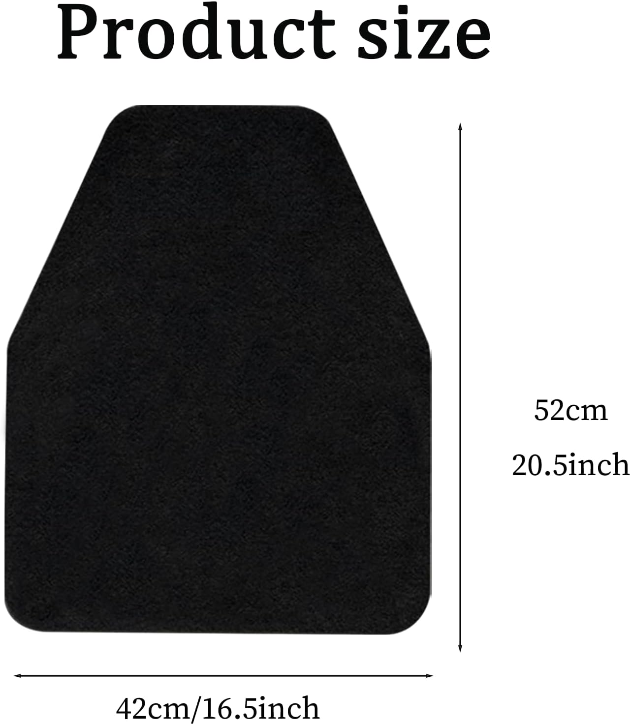 Urinal Mats For Men Bathroom 12 Pack, 16.5" x 20.5" Washable Urinal Mats, Commercial Urinal Pads For Mens Room Floor (Black)