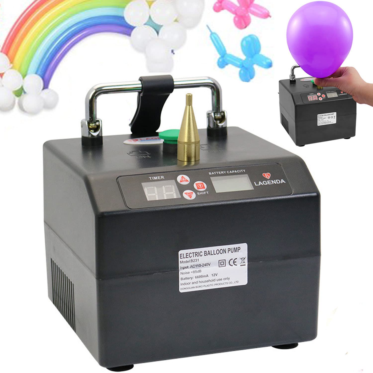 Soffiatore Aria Lagenda B231 Pompa Palloncino Elettrico Portatile - Foto 10