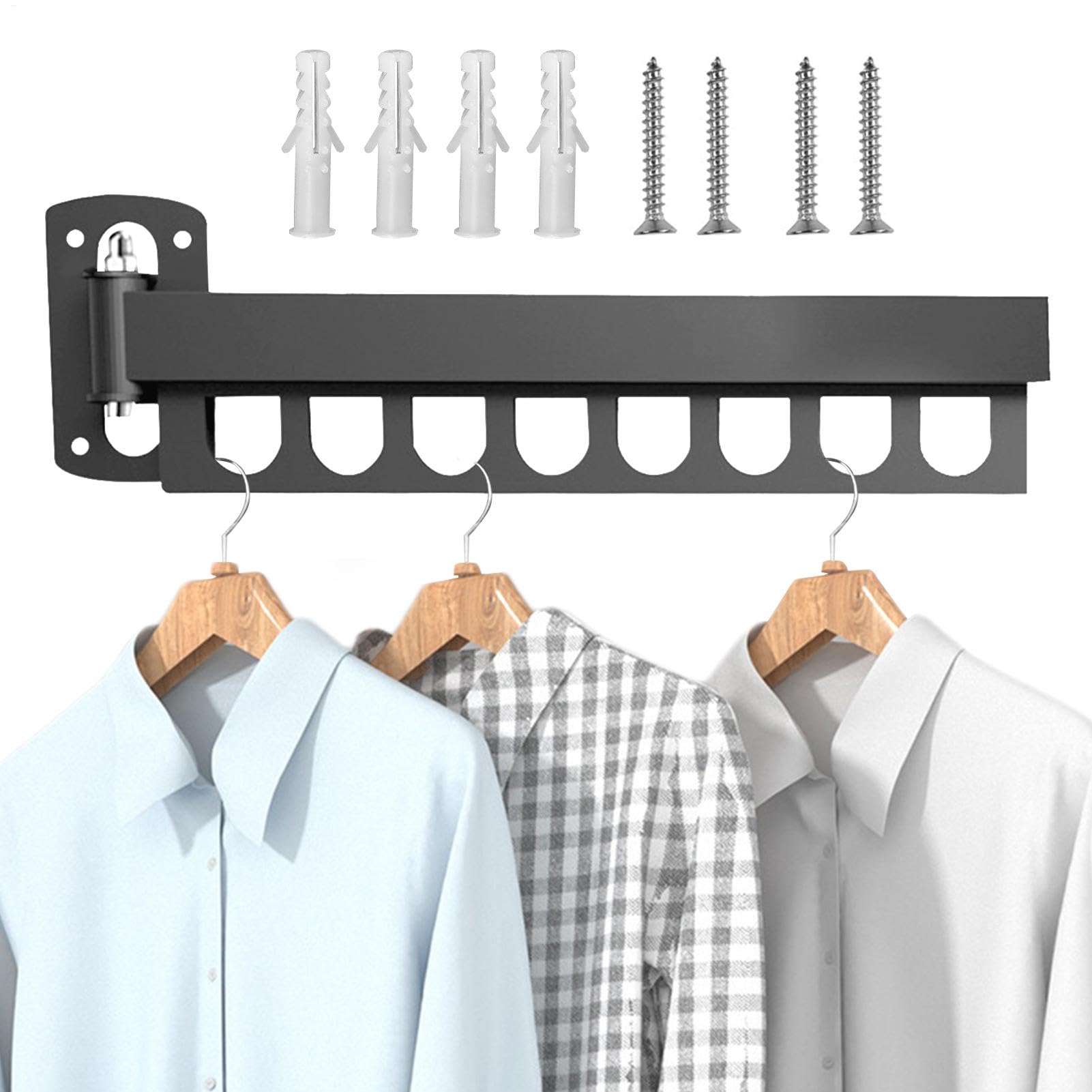 Cintre mural pliable pour sécher le linge sans encombrer votre petite buanderie