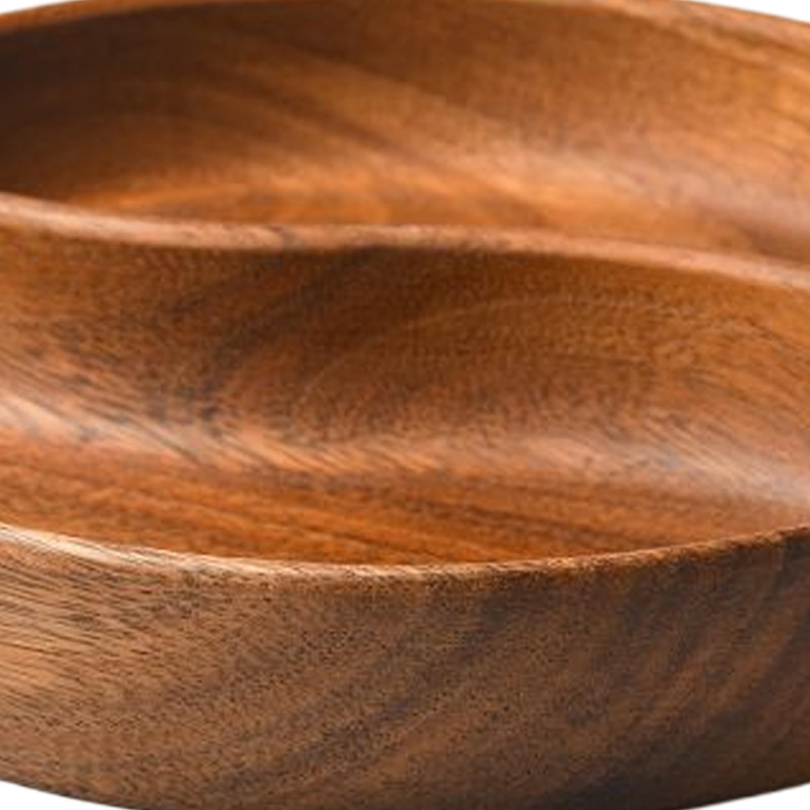 Generico Ciotole in Legno Con 2 Scompartimenti Decorativo Rustico | Porta Ciotole Da Insalata E Alimenti Per Noci Ciliegie Insalata Frutta Caramelle Biscotti Cucina Bancone Casa Ufficio Bar