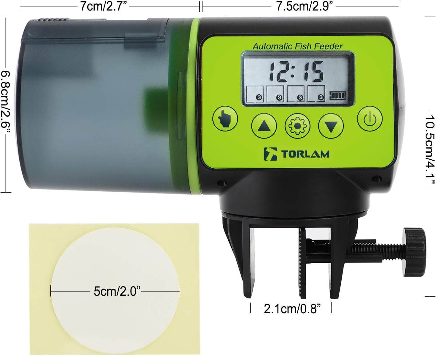 Alimentatore per acquari con display LCD a batteria e timer