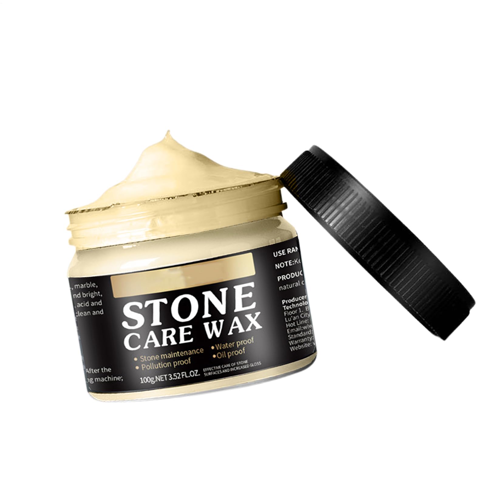 Cire de soins de polissage en pierre - Plancher en marbre cire p-olonaise Granite Po-lon cire de cire de cire de cire de cire, crème de polisseuse imperméable portable, produits de soins en pierre