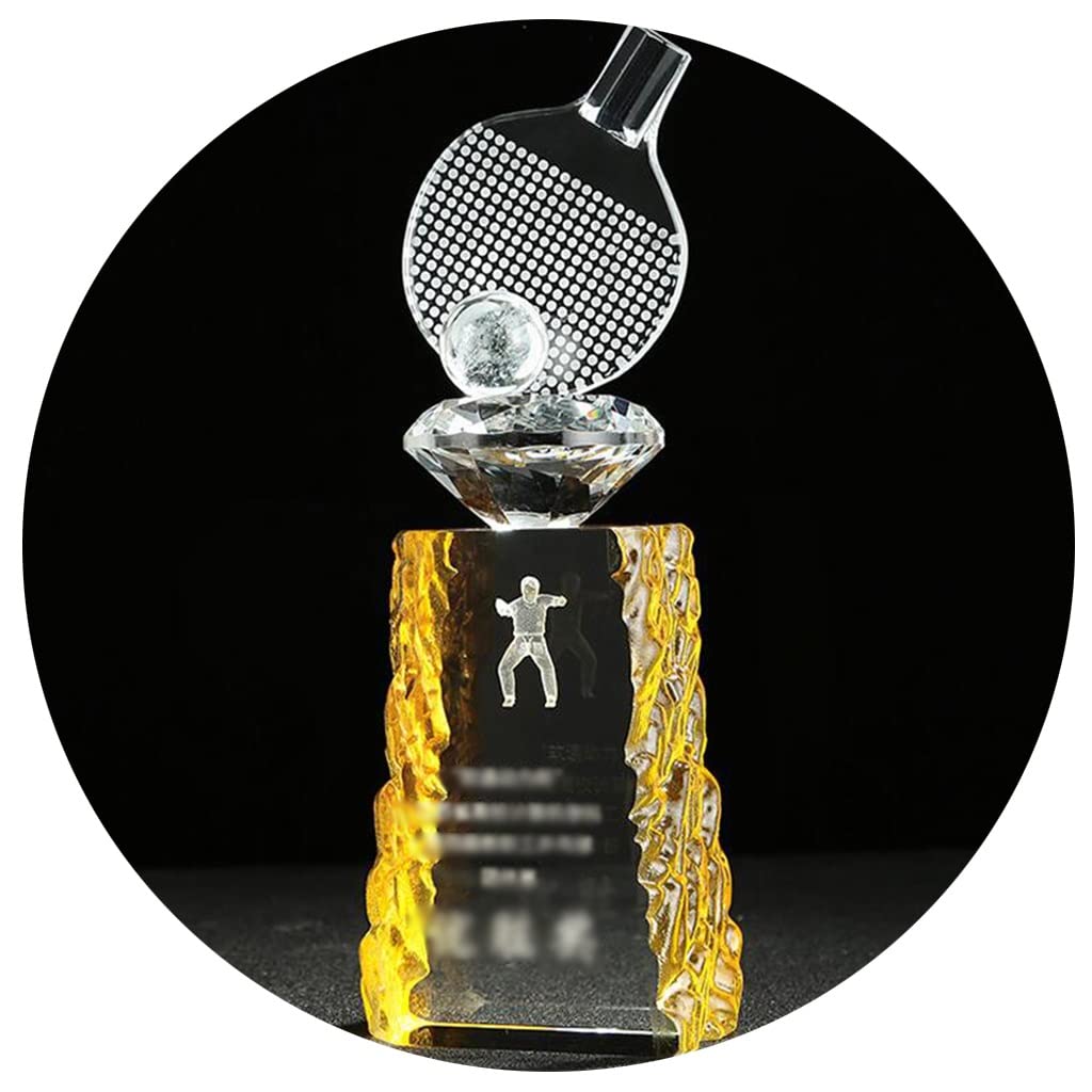 medallas y premios Cristal Creativo De Tenis De Mesa Recuerdo Interior Tallado Tenis De Mesa En Los Juegos del Club Campus Premios De Premios Grab