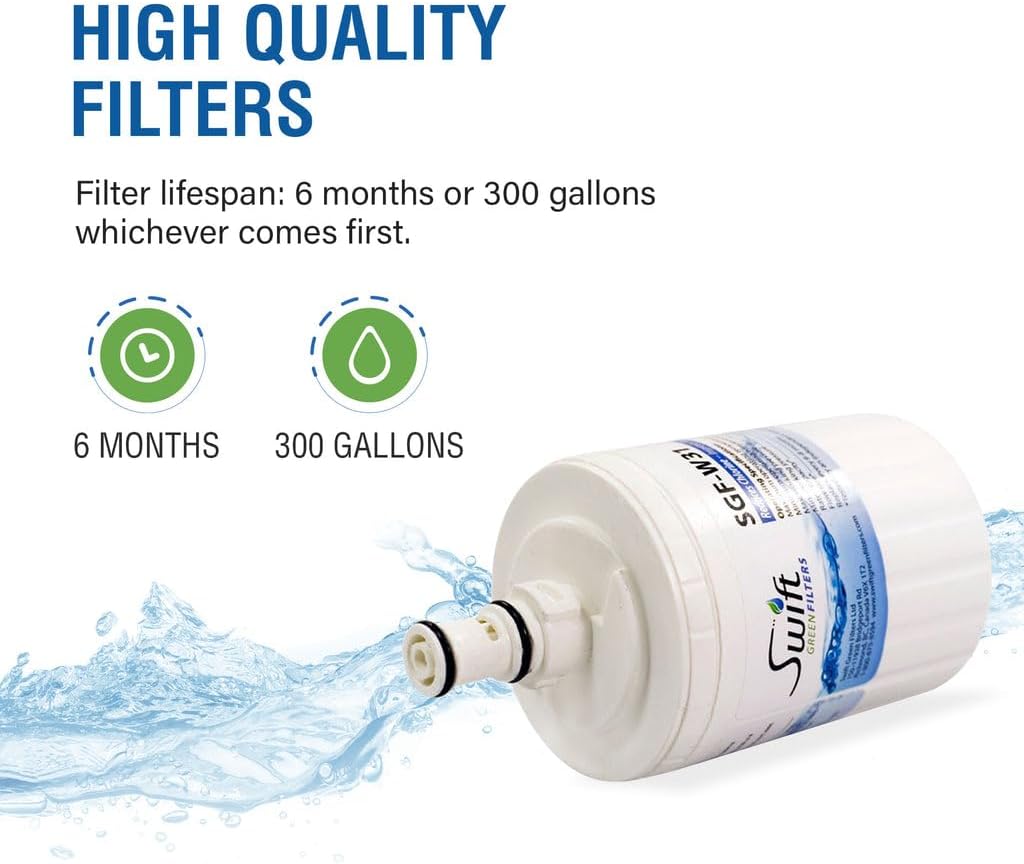 Swift Green Filters SGF-W31 Compatible Refrigerator Water Filter for edr8d1,Filter 8, 46-9002, 8171413, 8171788,NLC200,Made in USA (6 Pack)