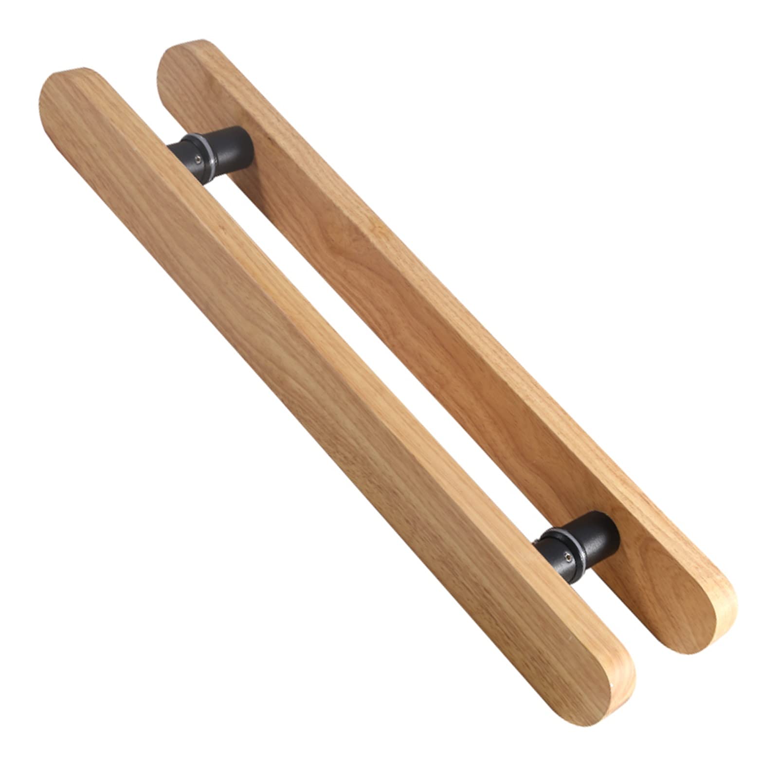 Poignée de porte en bois moderne double face pour huisserie métal et verre