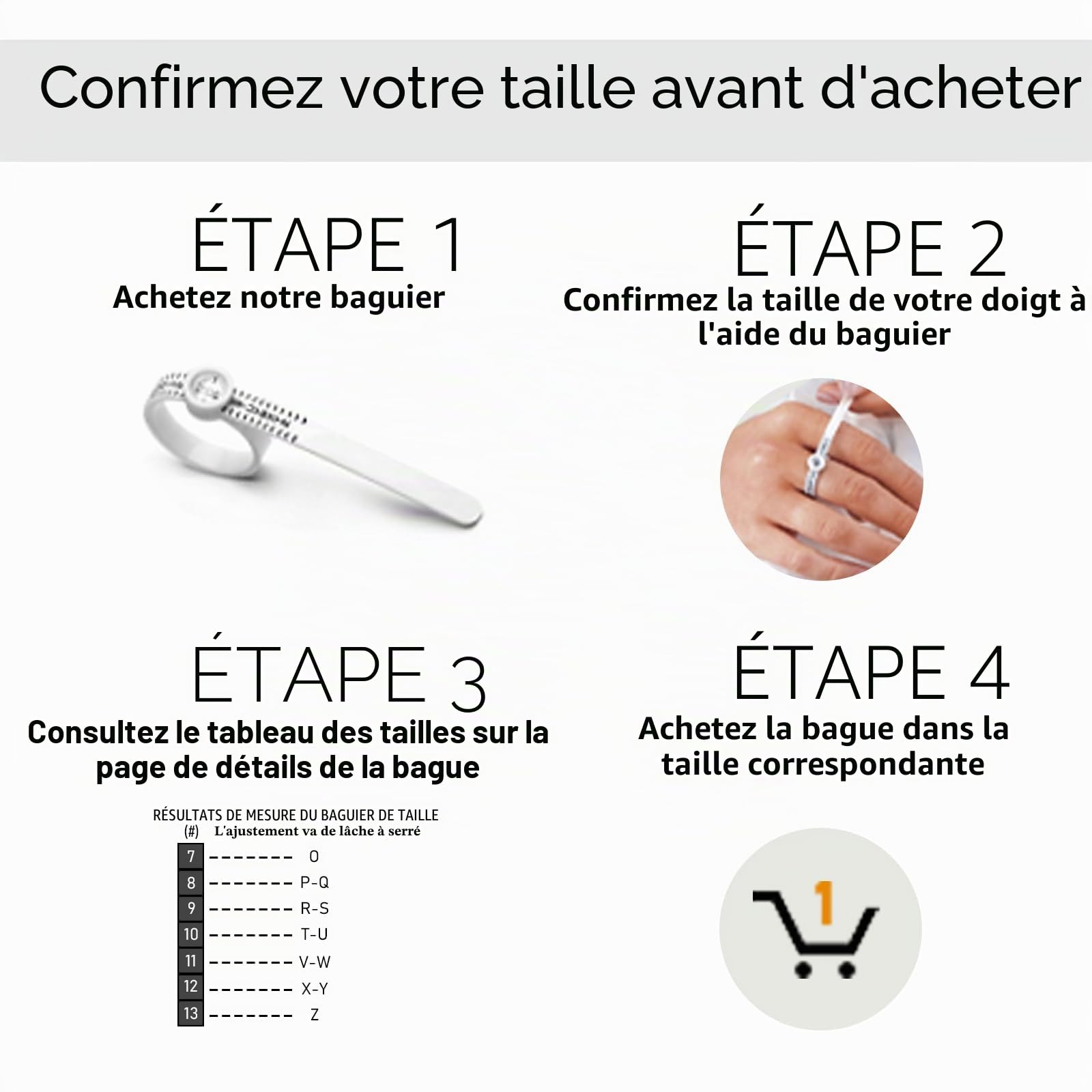 Bague intelligente pour homme et femme - Anneau de fitness Android iOS - Podomètre - Fréquence cardiaque - Oxygène dans le sang - Moniteur de sommeil - Compteur de pas - Tracker d'activité pour le
