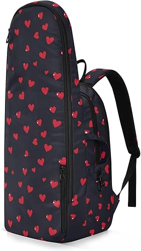 Miniatura 2 de Mochila de tenis de bádminton impermeable para San Valentín, corazón de amor rojo, 3 raquetas de bádminton para mujeres, hombres, adolescentes bolsa