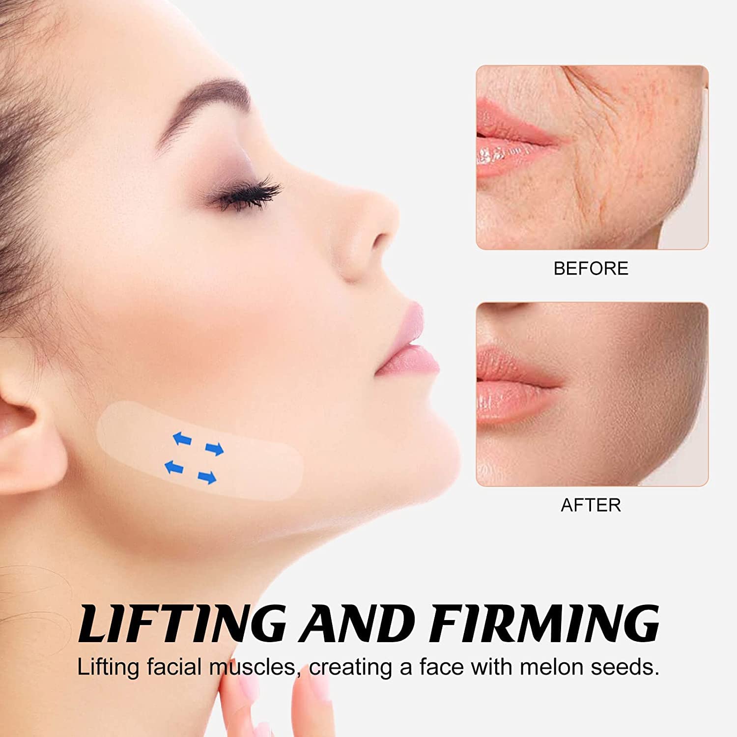 Face Lift Tape - Bandes Autocollantes De Lifting Visage Instantané Invisible - 2 Rouleaux Neufs NJCXOLA