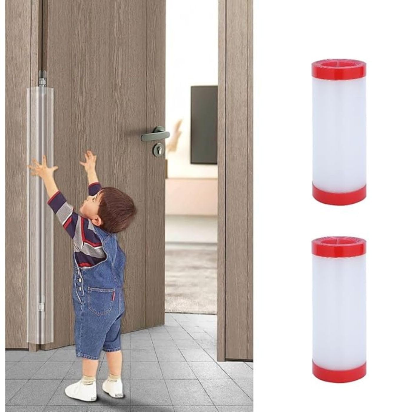 Agabani Door Pinch Guard Baby Proofing, Soft and Flexible Finger Protector for Child Safety, Prevents Door Slamming and Finger Injuries, No Tools Required, Ideal for Homes and Nurseries (Pack of 2)