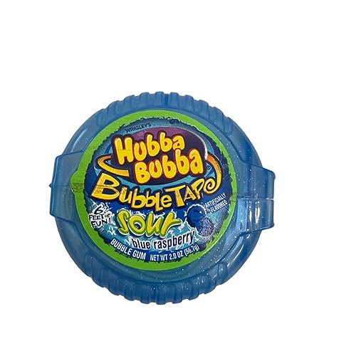 Miniatura 4 de Hubba Bubba - Cinta de burbujas original y paquete de frambuesa azul agria | 6 pies de goma de mascar cada 2 paquetes de sabor 4 onzas en total