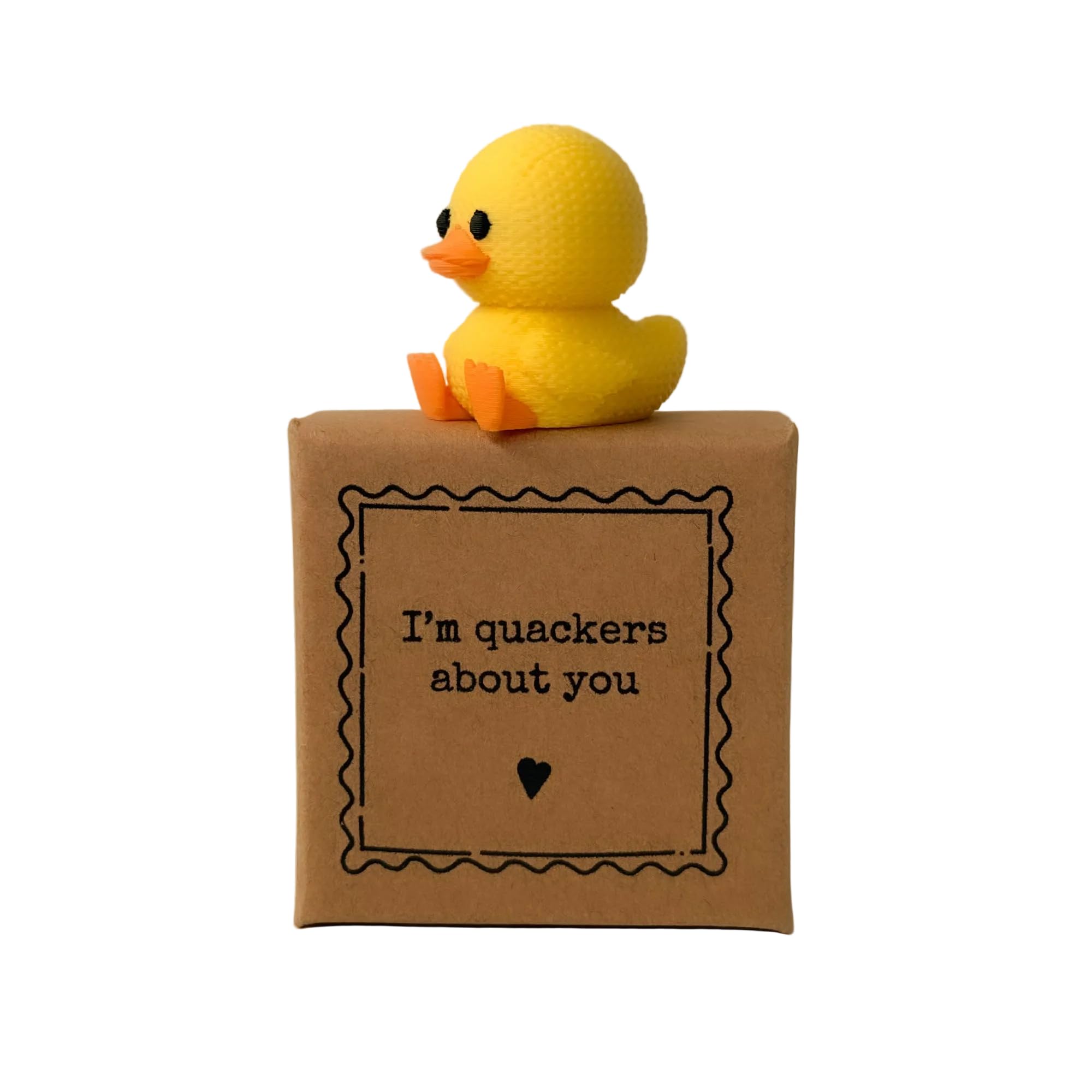 Image Industry “I’m Quackers About You” Tiny Little Gift – Duck Mini Figurine Keepsake | Best Friend Sentimental Gift | Cute UK Handmade Token Present