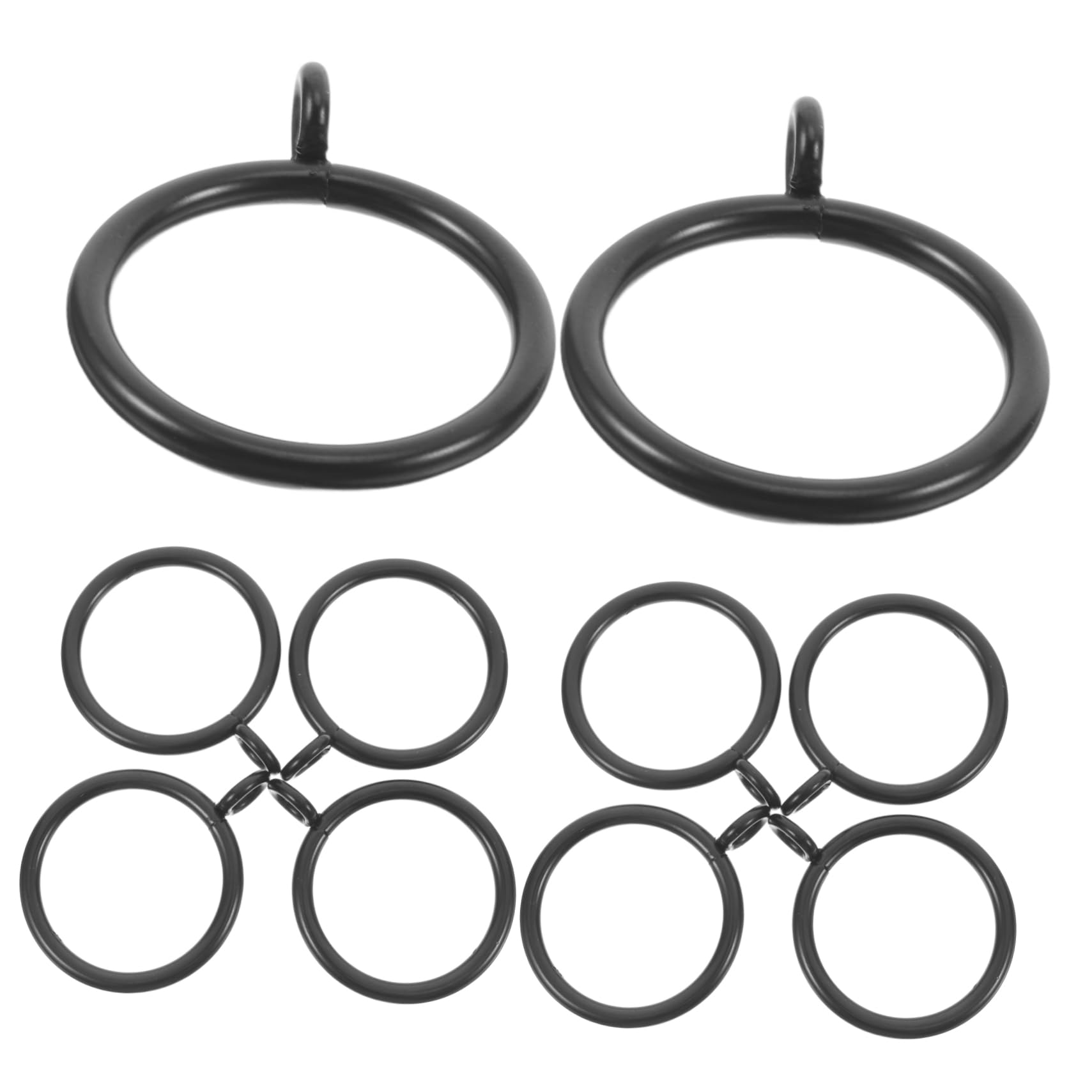 Anillos de cortina de hierro ULTECHNOVO con 28 piezas y ojales para colgar en barras dobles