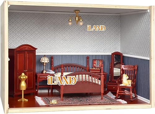 Miniatura 8 de iLAND Accesorios en miniatura para casa de muñecas, papel tapiz para casa de muñecas en escala 112 16, 3 piezas gruesas con rayas en relieve 3D