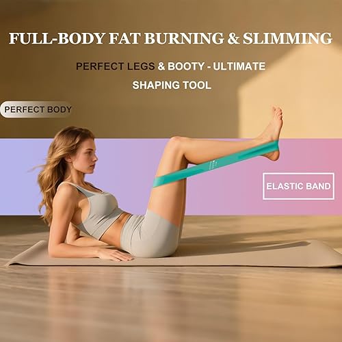 Miniatura 7 de Juego de bandas de resistencia  Bandas de ejercicio de 5 niveles para terapia físicayogapilatesentrenamiento de fuerzabandas de bucle de fitness en