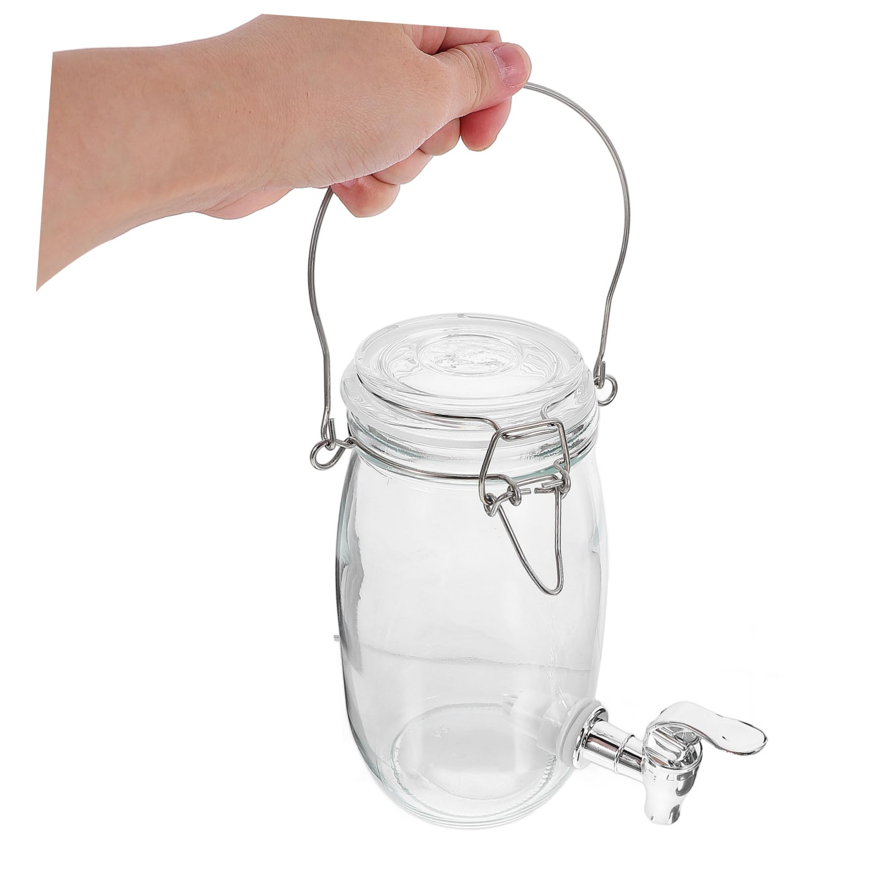 Distributeur de Boissons et Couvercle en Verre 1,5 L avec Robinet