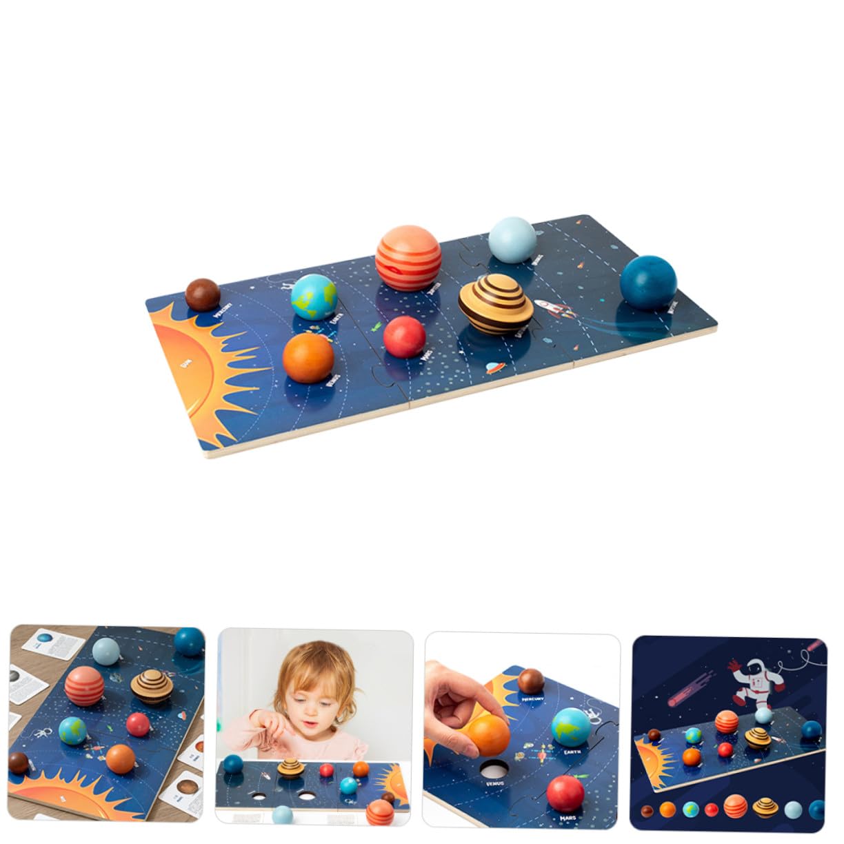 Rompecabezas de Planetas Sistema Solar 1 Juego de Madera para Niños