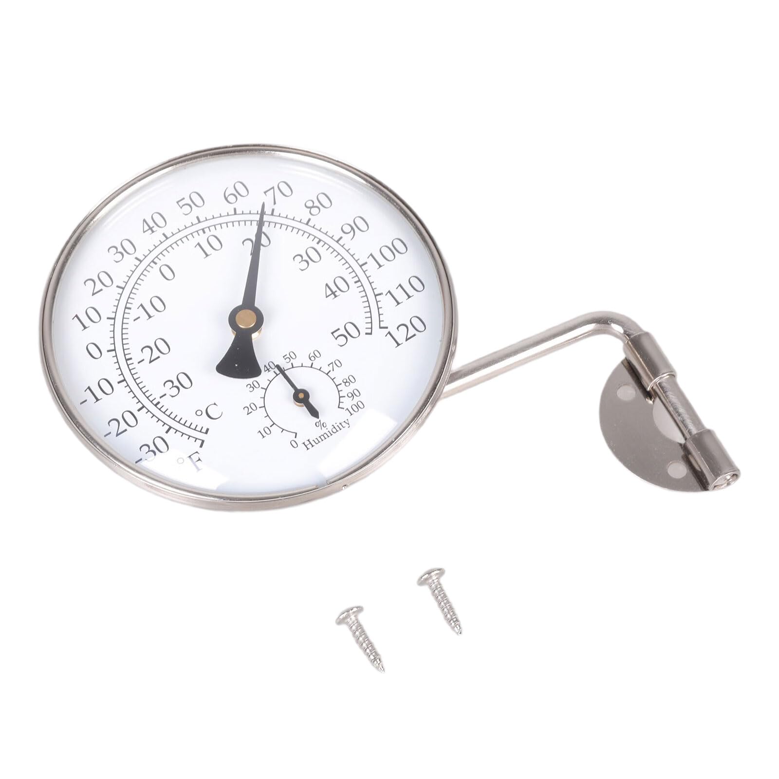 Oxxggkao Silver Professional 100Mm Humidness Meter Featuring Copper Glass Brushed Plate For Laboratory Accurate Environment Accurate Humidness