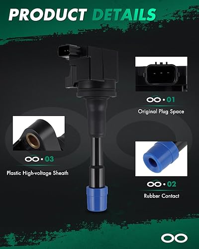 Miniatura 3 de SCITOO Paquete de bobinas de encendido para Honda Fit 1.5L 2015-2016 para Honda para Civic 2.0L 2016-2018 UF-749 JSD02-172 juego de 4